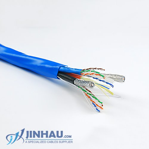 2x CAT6 23 AWG UTP + 2x RG6/U QUAD SHIELD COAX BC 18 AWG - (BUNDLED) BLUE